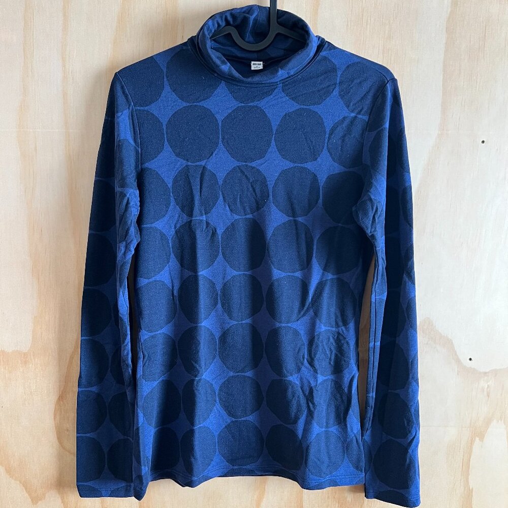 Marimekko X Uniqlo Turtleneck Shirt Size Small Kivet Print
